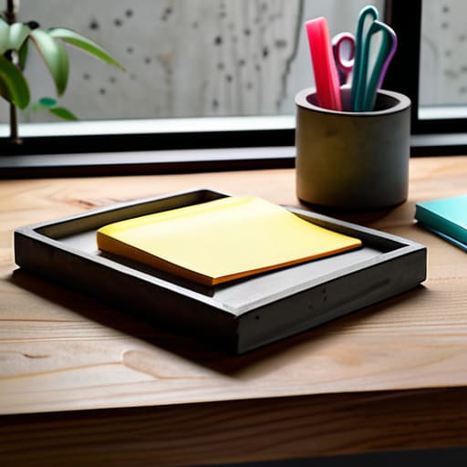 Concrete Minimalist Desk Organizers for workspace structure.
