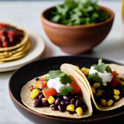 The "Everything in the Pantry" Black Bean Tacos.