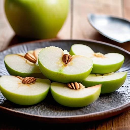 Fresh Apple Slices and Nut Butter snack.