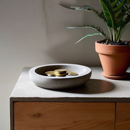 Catch-All Trays for Entryway Chaos concrete dish.