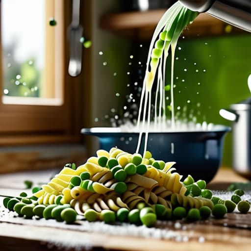 Quick Pesto Pasta with Frozen Peas.