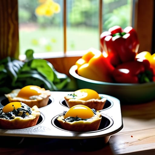 The "Make-Ahead" Egg Muffins with spinach.