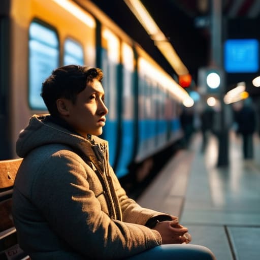 Person dealing with loneliness in busy world.