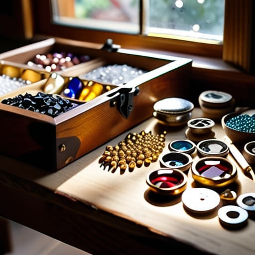 Supplies for diy jewelry making projects.