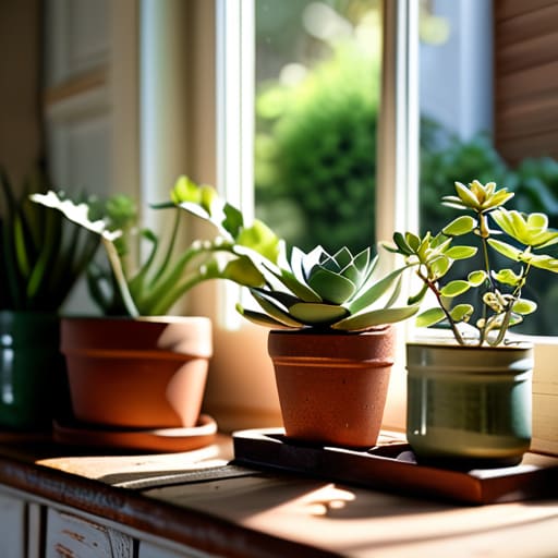 Repurposed household items turned into DIY planters.
