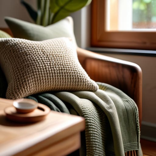 The Power of Textile Swaps on sofa.