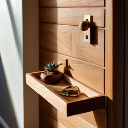 The Entryway Catch-All wooden wall tray.