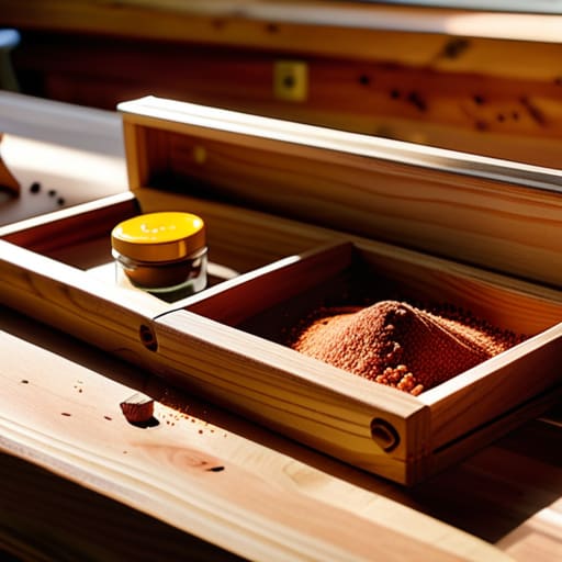 DIY wooden floating spice racks.