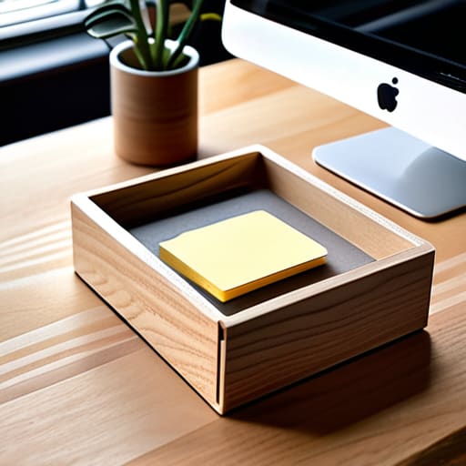 DIY plywood Desktop Organizer Trays.